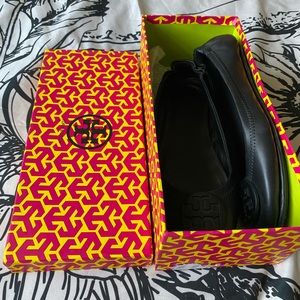 Tory Burch Black Flats in Box size 9